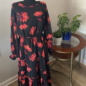 Ava & Vie Floral Floor Length Dress